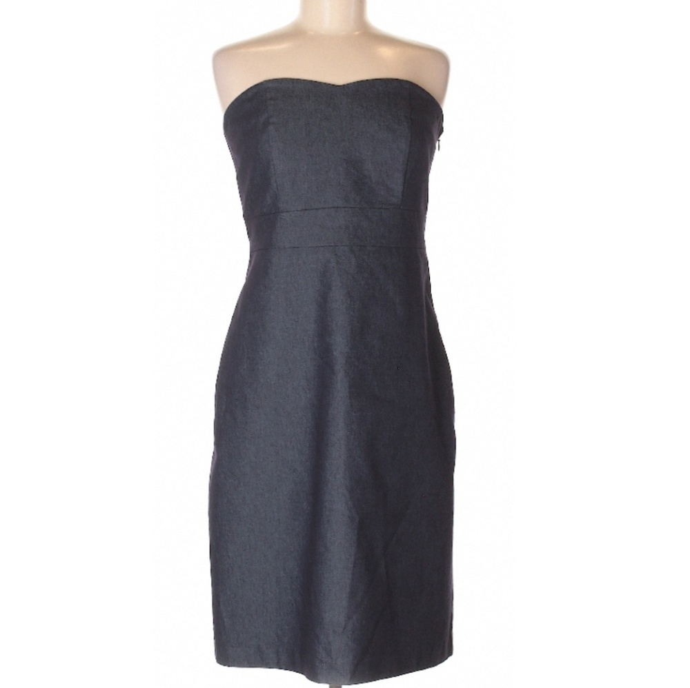 MERONA NWOT Straples Stretch Denim-look Sheath